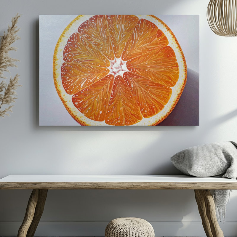 Impression sur toile, toile de fond orange, H 16 po x l 20 po