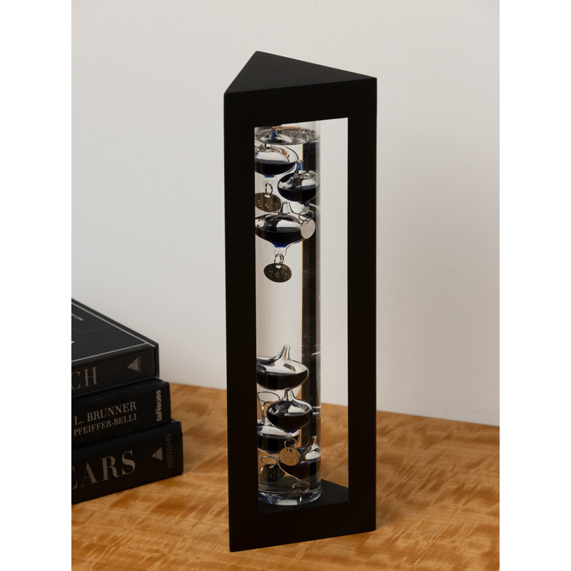 Thermomètre Melin en bois de rose, Noir