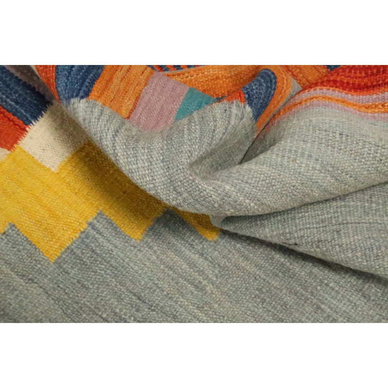 Tapis kilim vibrant de style sud-ouest 9 x 12