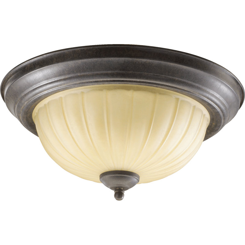 plafonnier encastré pour cuve simple 3 lumières  Munk, 11.5", Sienna grillée