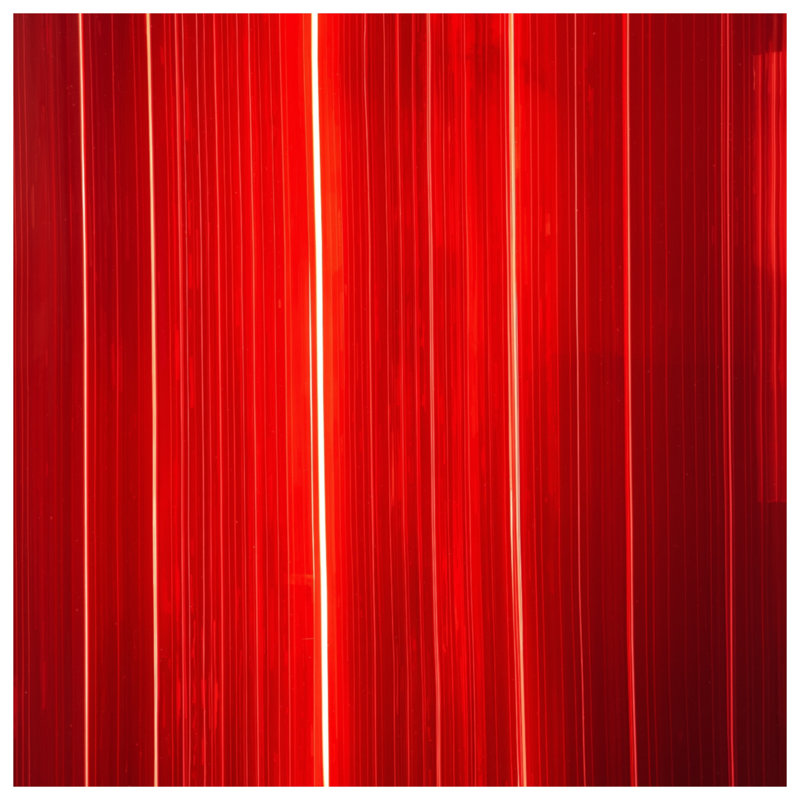 Édredon rouge à lignes verticales, Simple extra long