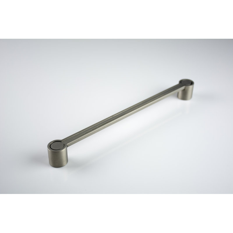 Poignée barre 8 3/4" au centre Olivia, Nickel antique