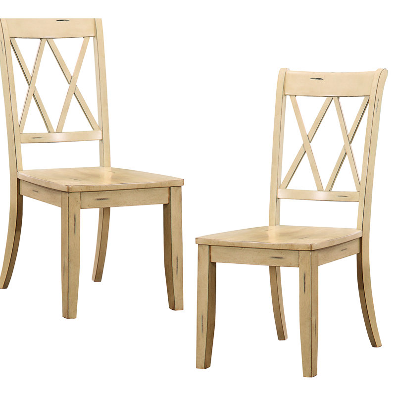 Finition de 2 chaises d'appoint, décor de salle à manger, dossier, placage de pin, 2 chaises décontractées transitionnelles, transitionnel, hauteur 10,75 po