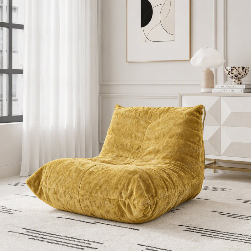 Fauteuil à billes ergonomique avec support pour le corps à 5 positions, Jaune