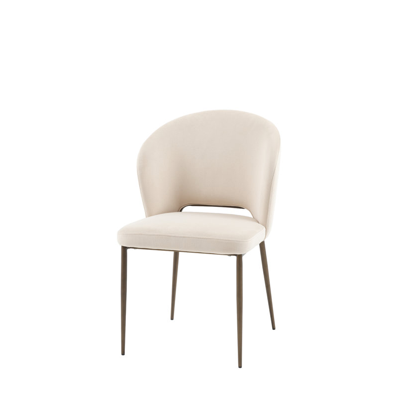 Polyester Blend Upholstered Accent in Cream