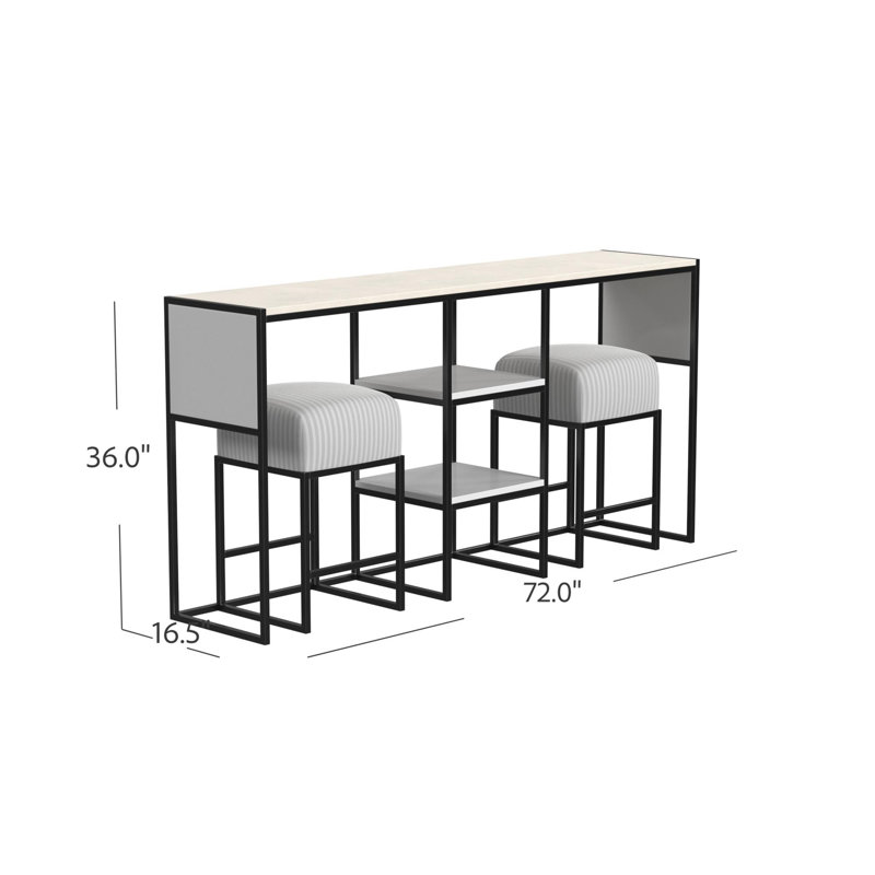 Console avec tabourets Calinda