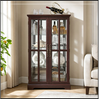 Arria avec portes doubles en verre et 3 tablettes réglables