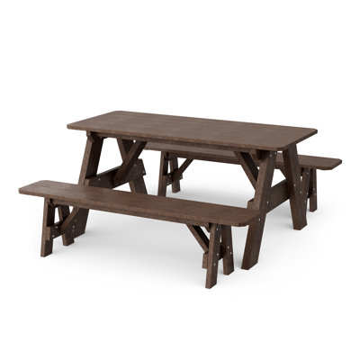 Table de pique-nique 72 po avec bancs détachés Heritage
