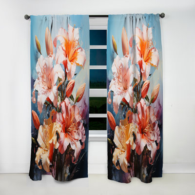 Edrey - Rideau obscurcissant floral lys - 1 panneau