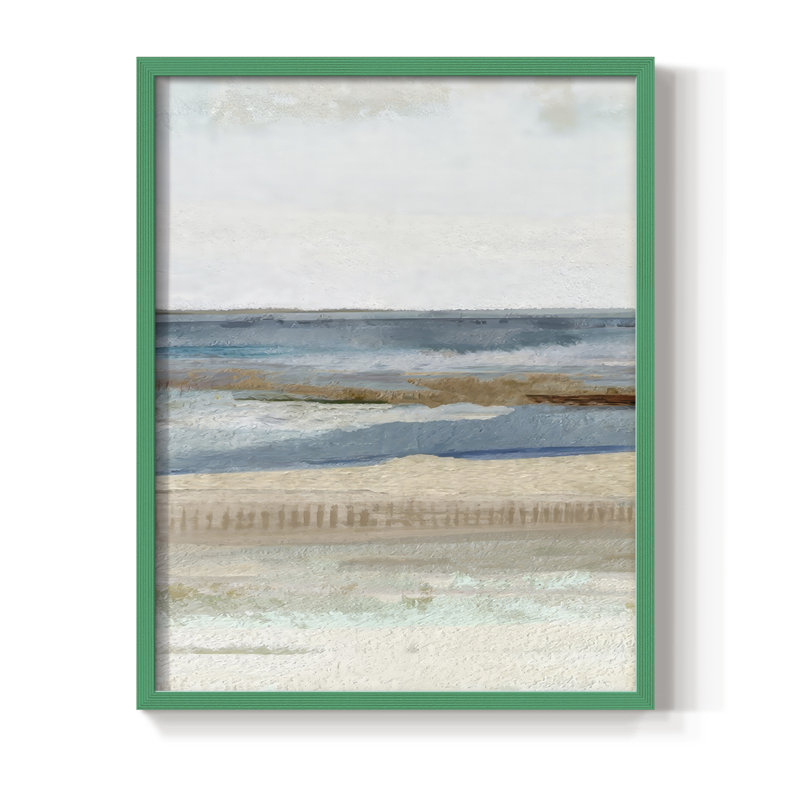 Saltwater Bay I, reproduction encadrée - bois massif, H 11 po x l 9 po, Vert