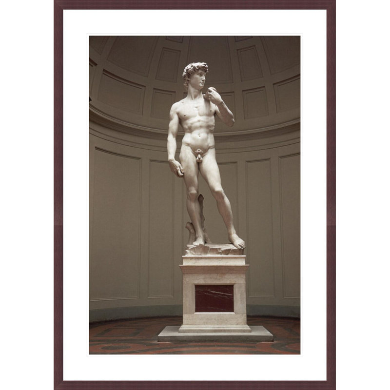 David par Michel-Ange - estampe numérique encadrée, H 41,5 po x l 30,06 po