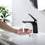 Robinet de salle de bain noir mat, robinet en laiton à poignée simple avec finition rouille pour lavabo et robinet de lavabo, armoire à température de trou