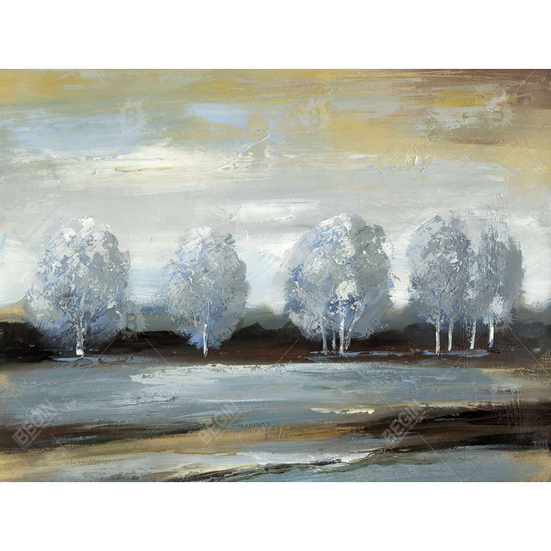 Paysage gris - Toile moderne pour la décoration de salon | Home Art