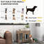 Mobilier pour cage de chien avec tiroir organisateur, pour chiens de taille moyenne, coussin brun pour un repos paisible