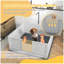 Boîte de mise bas pour chien avec support d'éclairage rétractable, boîte de mise bas pour chiots avec rampe pour cochons, protection pour les chiens de petite, moyenne et grande taille,-1251608217
