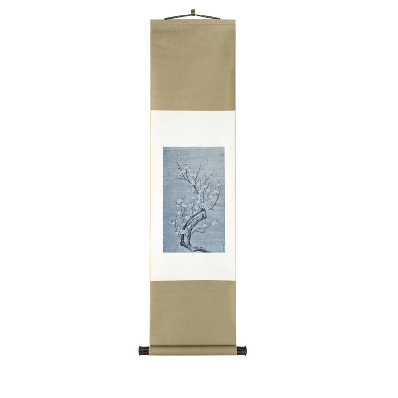 «Plum Blossoms» par Xian Yitang - Parchemin suspendu de peinture botanique asiatique