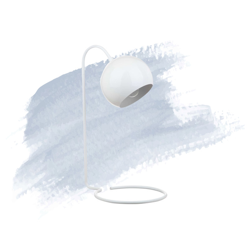 Rehaan Metal Desk Lamp, White Wash