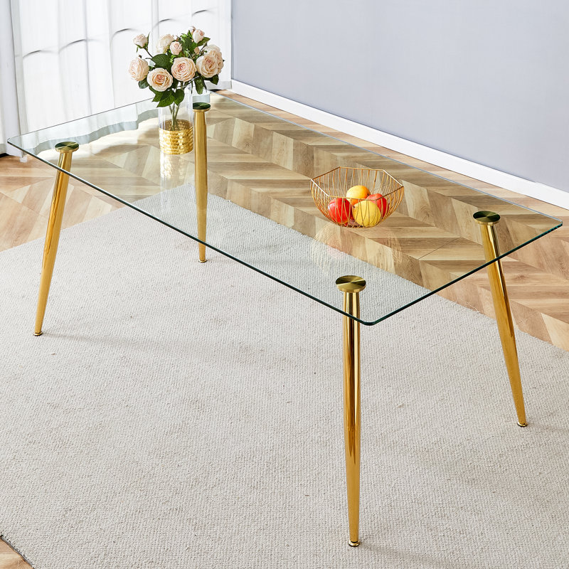 Table de salle à manger Elegant Modern, Doré