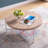 Karelle Round Coffee Table with Metal Legs-1349890045-1349890046