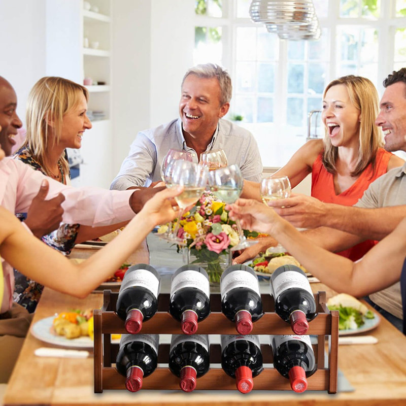 Wine Rack Countertop, 8 Bottle Wine Racks For Wine Bottles Stora...
