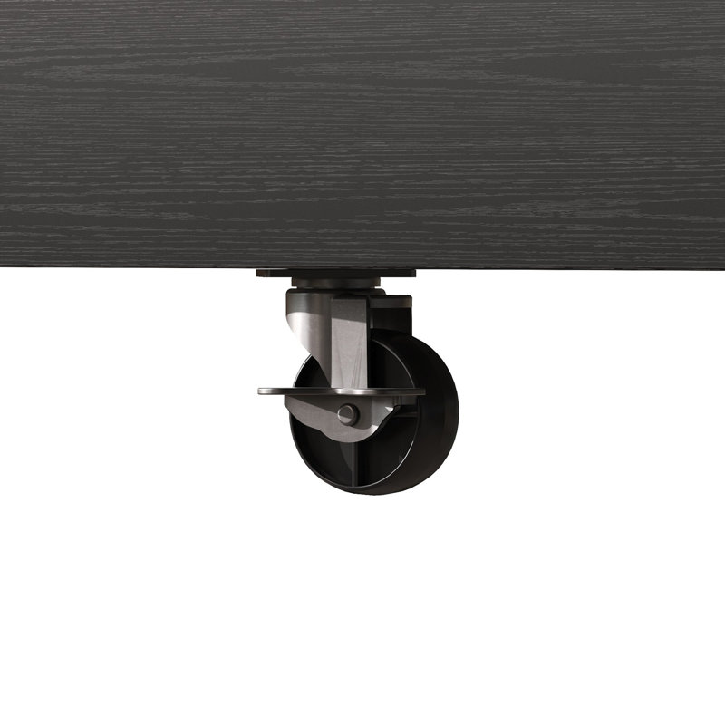 144.4 cm W Kitchen Island with, Black