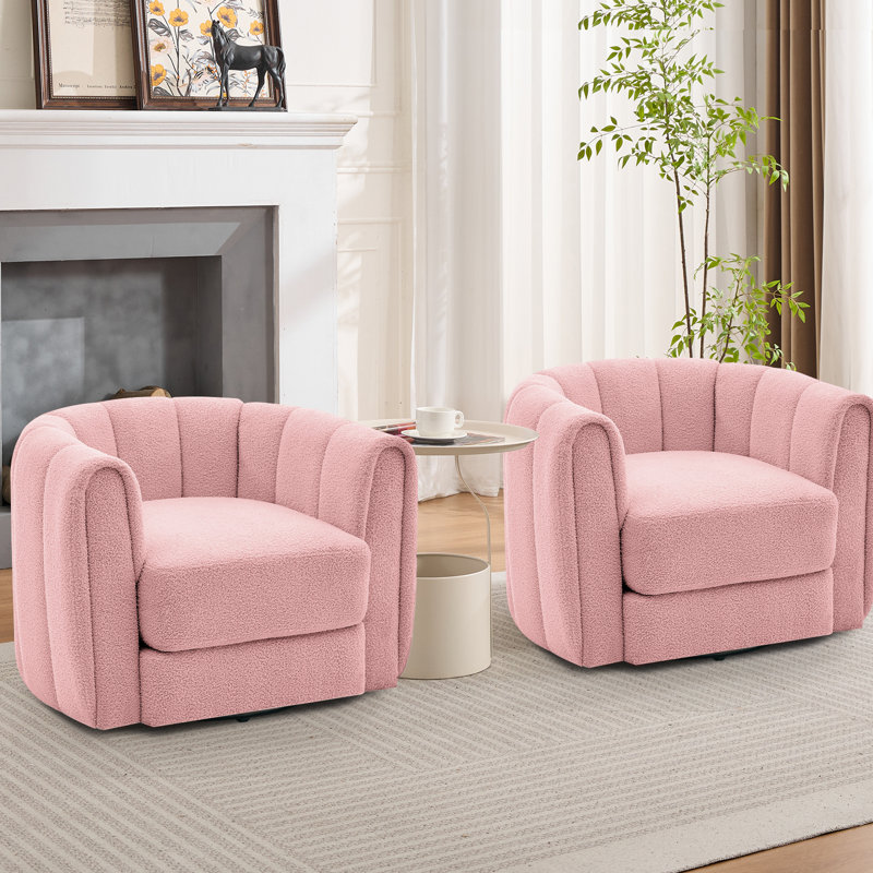 Fauteuil d'appoint pivotant Modern, Rose