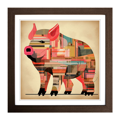 Pig Constructivism - Framed Print