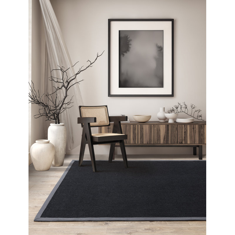 Essie Sisal Black/Grey Rug, Rectangle 200 x 300cm