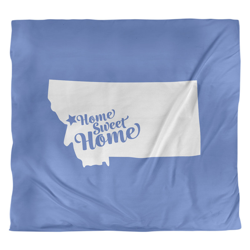 Housse de couette missoula doux, Microfibre, Housse de couette pour très grand lit, Bleu