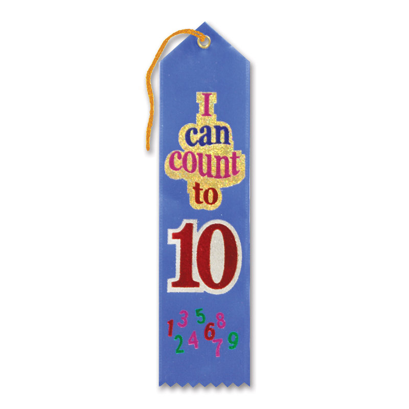 «I Can Count To Ten Award Ribbon»