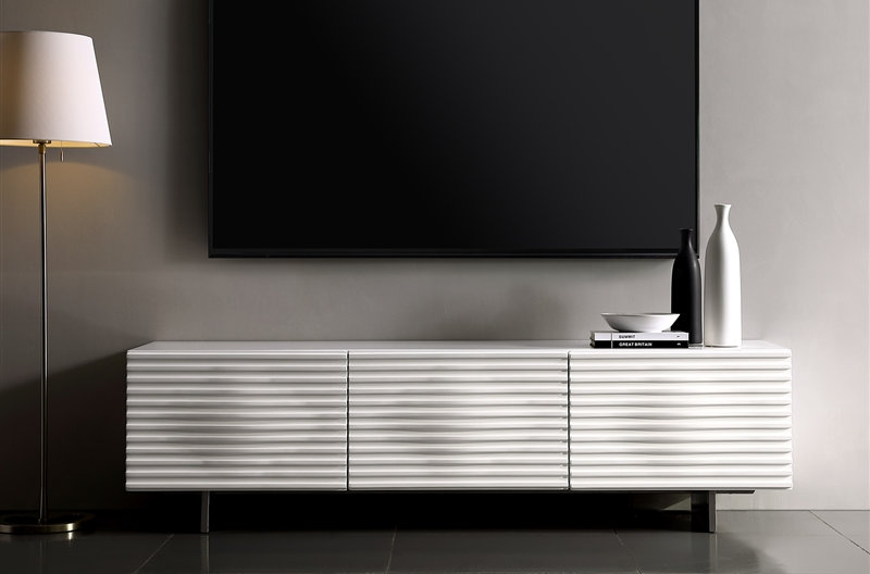 Blansett TV Stand, White Lacquer