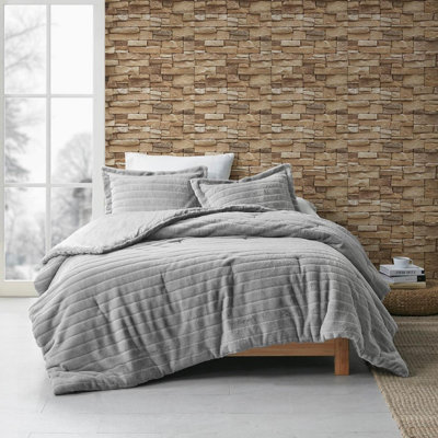 Faux Fur Comforter Set