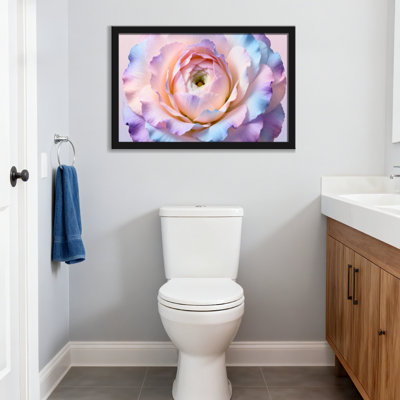 Plantes et fleurs, motif floral rose pastel
