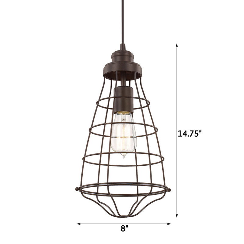 Luminaire suspendu géométrique 1 lumières simple Mitchel