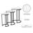 Laib 3-Piece Modern Round Nesting Coffee Table Set with Metal Base and Faux Marble Top-1549365204