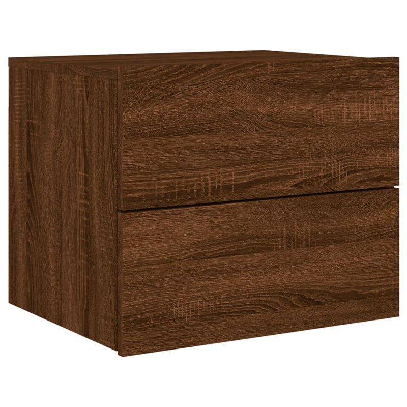 Bonts 50cm W Engineered Wood Bedside Table, Sonoma Oak, Individual