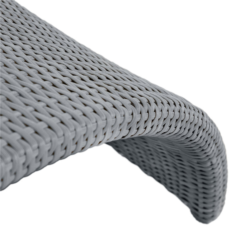 Halo N-Dura Resin Wicker Outdoor Woven Ottoman, Oyster