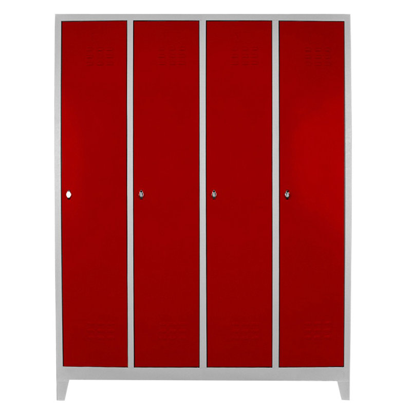 Armoire de rangement Locker, Rouge, H 72,8 po x l 50,4 po x P 14,6 po