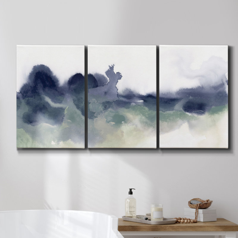 «Dancing On The Waves II», reproduction sur toile 3 pièces, H 48 po x l 96 po x P 2 po