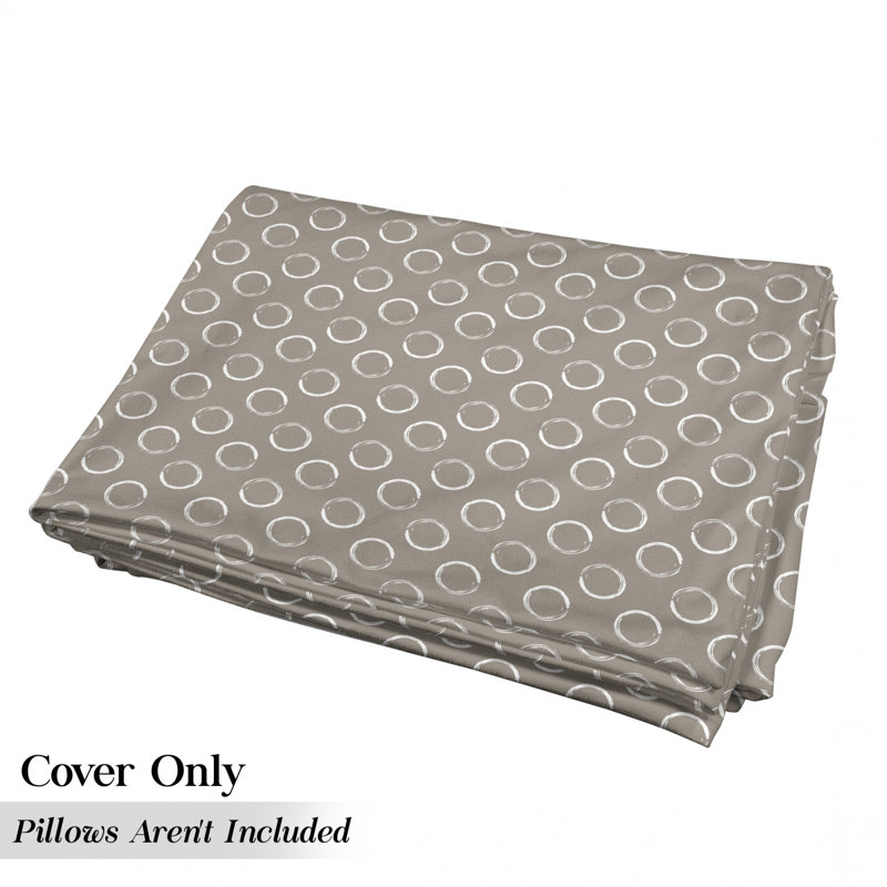 Housse de coussin d'extérieur Simple Ring Shapes Grungy, H 2 po x l 36 po x P 88 po