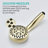 5 Spray Mode Handheld Shower - Abs, Polished Golden, Adjustable Water Flow And Force, Wall Mounted, Includes Hose Head With Modes Fine Copper Bracket, , Pattern, Arm, Made Of Abs-127676908