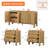 3 Pcs Bedroom Set,Mid Century Dresser And Nightstand Sets For Bedroom, Modern Dresser With Curved Profile Design, Wooden Chest Of Drawers Storage Cabinet Set-794980157