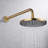 Kree Collection Shower Trim Only: 8" Round Shower Head, Single Handle Set, & Rough-in Valve Included - Brushed Gold-92460952