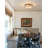 Antique Bronze Round Led Crystal Flush Mount