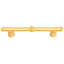 Classic 3 inches c.c. pull w/ beaded treatment on center and ends in Gilded Mercury-1410787304