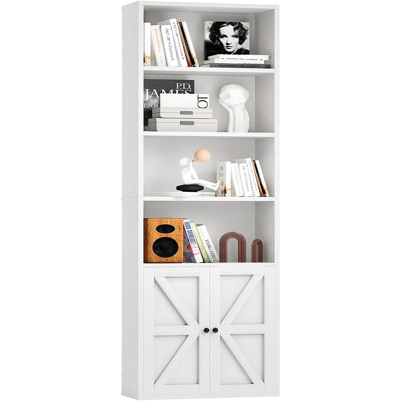 181cm H x 55.5cm W Standard Bookcase, White