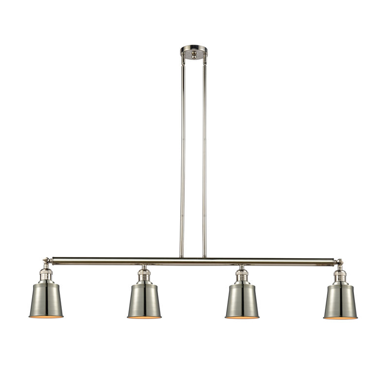 Lavender Hill 4 - Light Kitchen Island Pendant, Polished Nickel, No Bulb Included, Polished Chrome