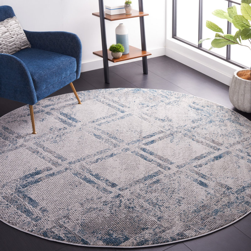 Vogue Performance Abstract Rug, Round 6'7"