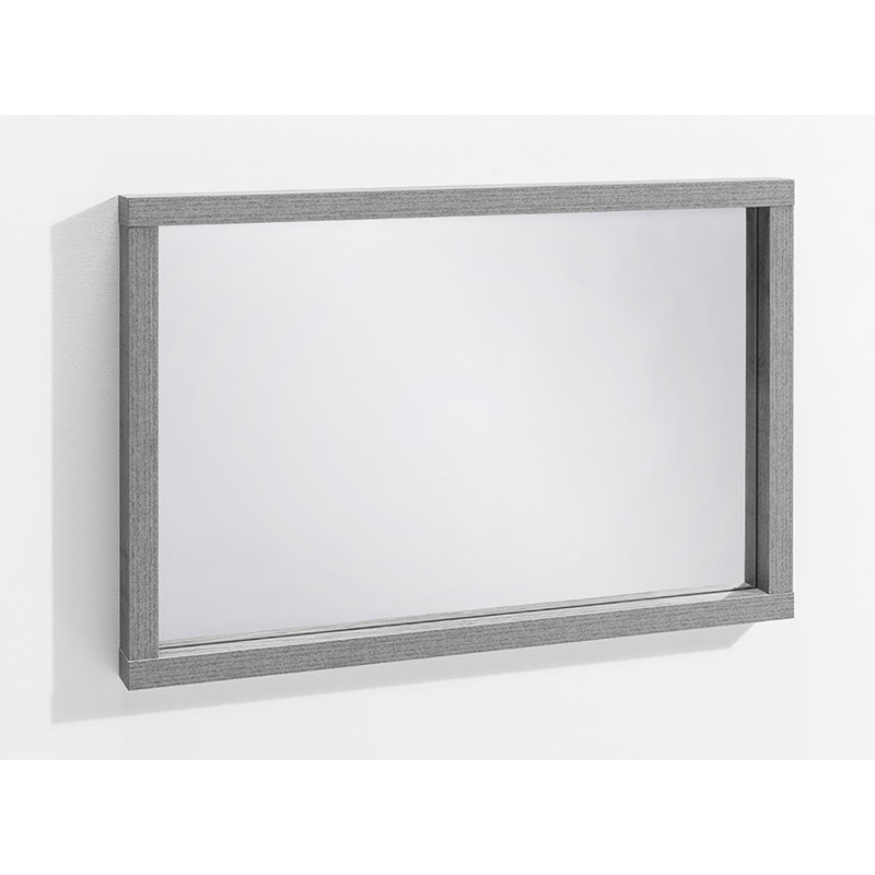 Lafabrica Wood Flat Wall Mirror, Silver