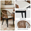 Chaise d'appoint rembourrée en rotin